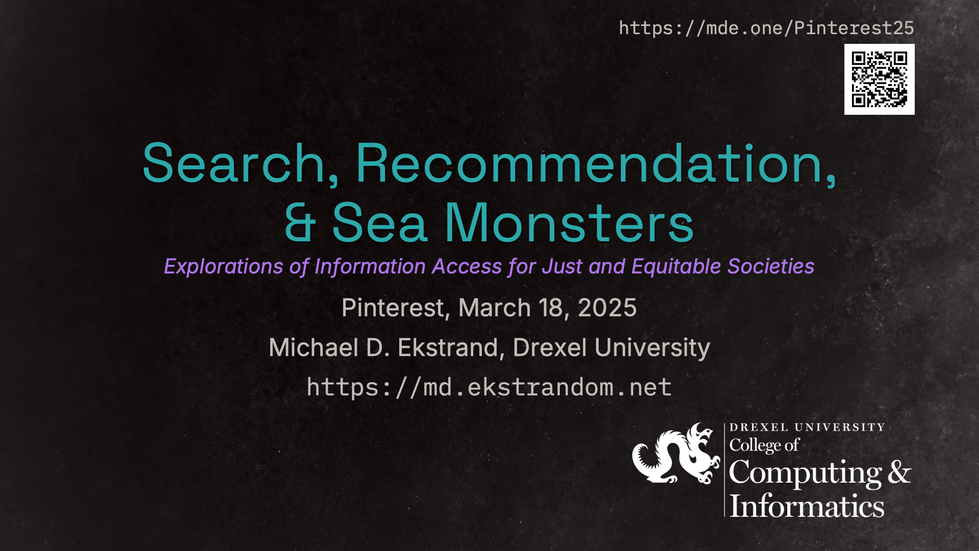 Slide from Pinterest talk