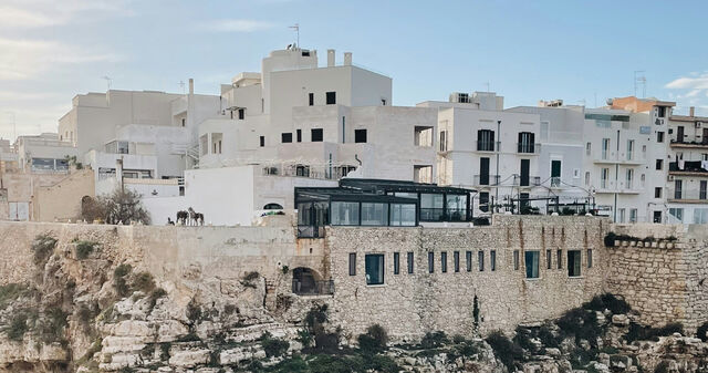 Costal view of Polignano a Mare, Metropolitan City of Bari, Italy